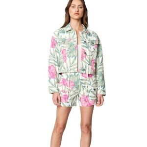 BlankNyc cotton floral short set with jacket med/28 NWT